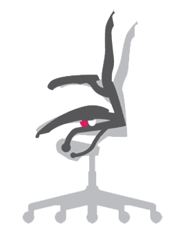 Aeron Chair Aluminium - Vorwärtsneigung