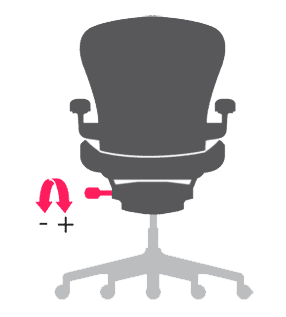 Aeron Chair Aluminium - Neigungswiderstand