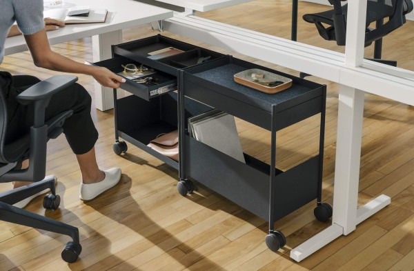 Herman Miller OE1 Storage Trolley - Rollcontainer - Nightfall