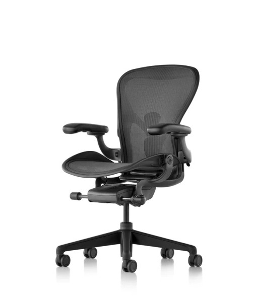 B Aeron Remastered Graphite Chair / high / full tilt / adj arms