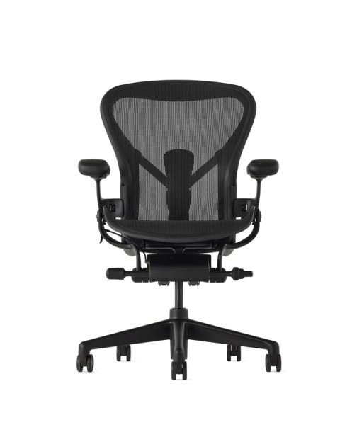 B Aeron Remastered Onyx Chair / high / full tilt / adj arms